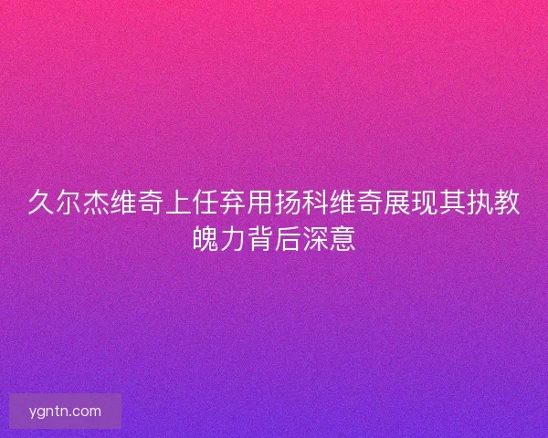 久尔杰维奇上任弃用扬科维奇展现其执教魄力背后深意 久尔杰维奇上任弃用扬科维奇展现其执教魄力背后深意
